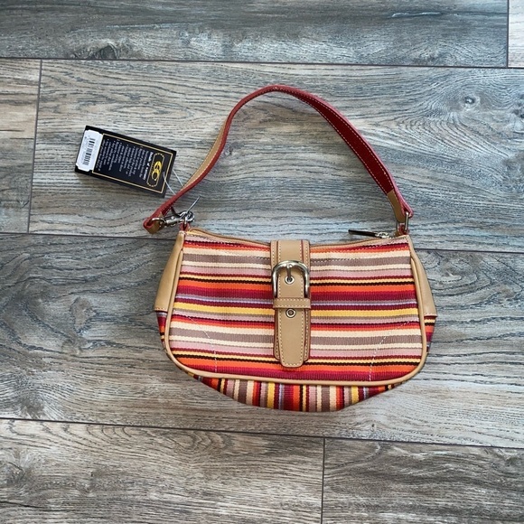 NWT Vintage strip mini shoulder bag - Picture 1 of 8